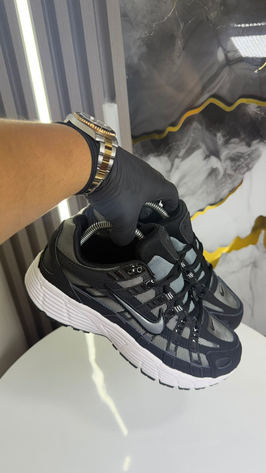 Nike P 6000 Black Metallic Silver